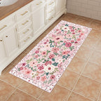 DUKINO 2x4 Rug for Entryway, Washable Kitchen Floral Runner Rug - Image 8