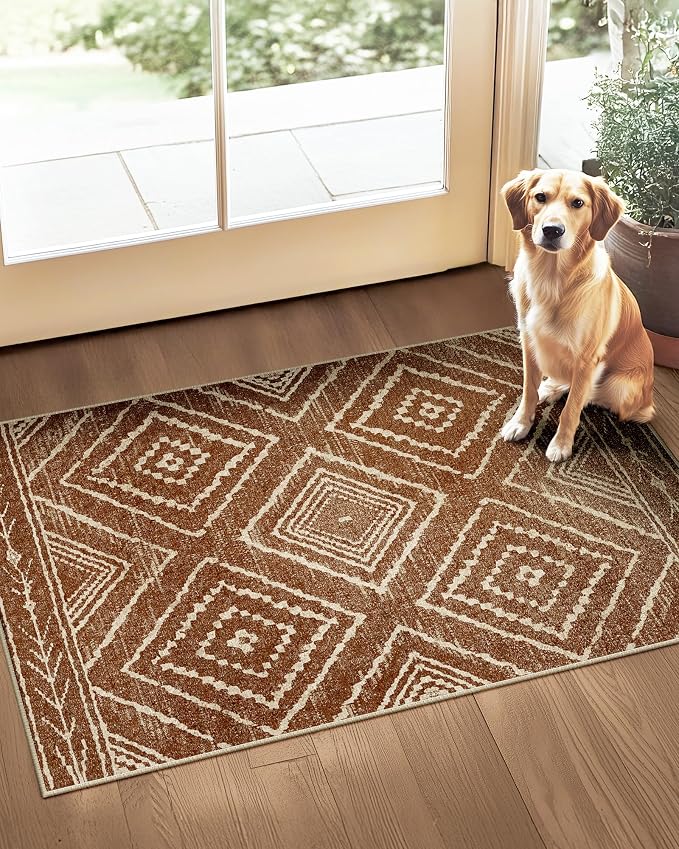 BESTSWEETIE Area Rug 2x3 Rug Machine Washable Non-Slip Low Pile Print Pattern by BESTSWEETIE