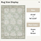Soalmost 8x10 Area Rugs, Washable Rugs, Large Stain Resistant Area Rug - Image 5