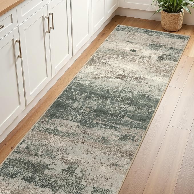 BEIMO Runner Rug for Hallway Kitchen, Soft Modern Abstract Throw Rugs, Low Pile - Image 3