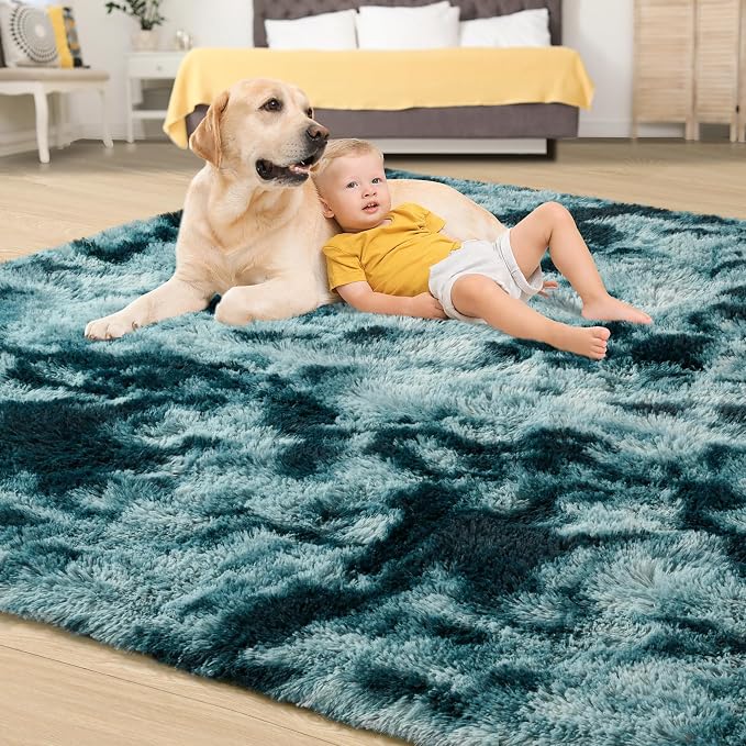 Tepook Soft Fluffy Rugs for Bedroom, 4x6 Area Rug for Living Room, Modern - Image 4