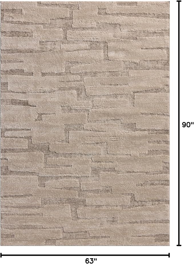 Loloi Amber Lewis Monty Collection MOT-04 Taupe/Beige 5'-3" x 7'-6", .50" Pile - Image 2