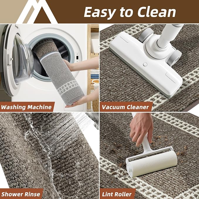 COSY HOMEER Kitchen Rugs Sets 2PCS, Non-Slip Washable Kitchen Mats - Image 8