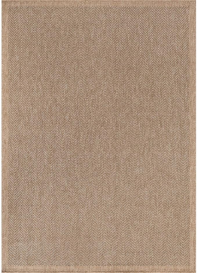CAMILSON Easy Jute Rug 4x6, Indoor Outdoor Natural Color Fiber Area Rugs - Image 3