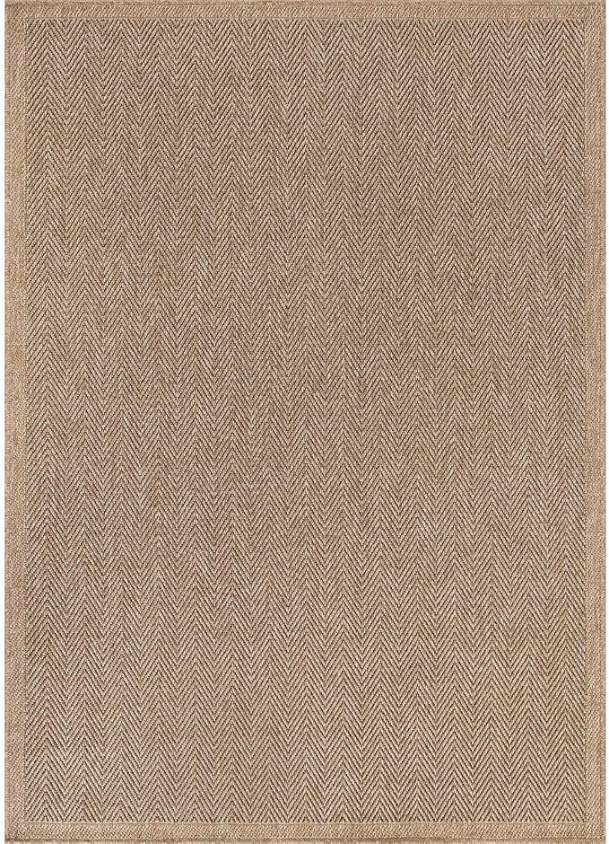 CAMILSON Easy Jute Rug 5x7, Indoor Outdoor Natural Color Fiber Area Rugs - Image 3