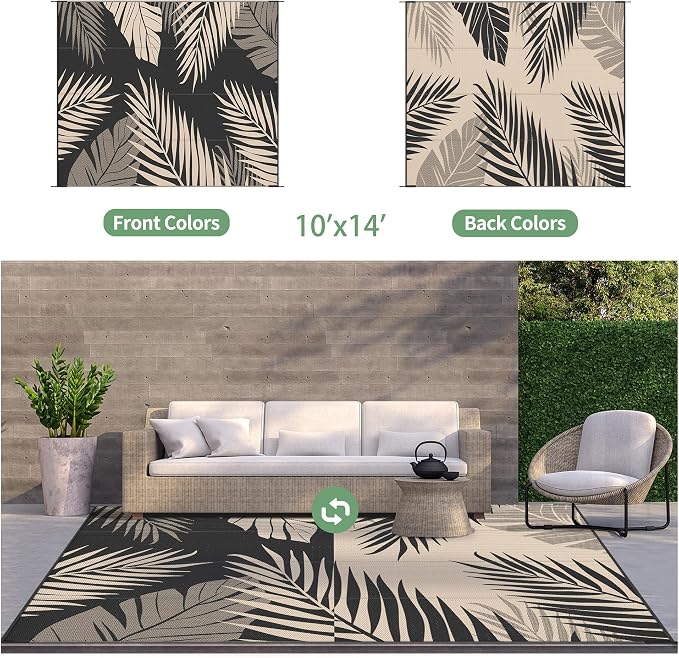 GENIMO Outdoor Rug 10' x 14' Waterproof - Image 2