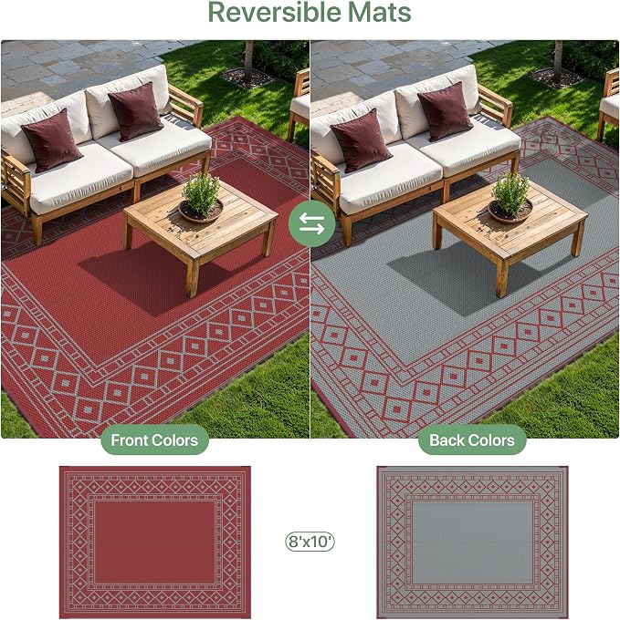 GENIMO Outdoor Rug Waterproof 8'x10' - Image 4