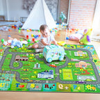 Chicrug 6x9 Car Road Area Rug for Kids Playroom Bedroom, Non Slip Low Pile - Image 4