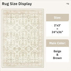 Soalmost 2x3 Washable Rugs for Kitchen, Powder Room Small Area Rug Non-Slip - Image 5