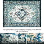Lofus 8x10 Washable Rugs Non-Slip, Vintage Floral Area Rug - Image 6