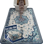 Hompet Cat Litter Mat 2 Pack, 36x60 Large Machine Washable Trapping Mats by Hompet