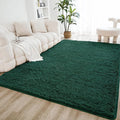 Litanika 5x8 Shag Area Rug for Living Room Bedroom, Emerald Dark Green High by Litanika