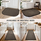 PURRUGS Dirt Trapping Door Mat Half Round 32" x 47", Non-Slip Machine Washable - Image 9