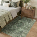 RELEANY Area Rugs 3'x4' Washable Non-Slip, Floral Vintage Distress Medallion by RELEANY