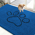 OLANLY Dog Door Mat for Muddy Paws 48x30, Paw Print Design, Absorbs Moisture by OLANLY