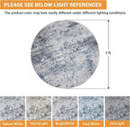 Round Rug 5ft Circle Rug Washable: Carpet Small Circular Area Rug - Image 2
