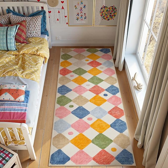 jinchan Macy Runner Rug 2x5 Kids Hallway Washable Rug Indoor Soft Non Slip by JINCHAN