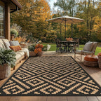 GENIMO Outdoor Rugs 8'x10' Waterproof, Reversible Mats, Area Plastic Straw Rug - Image 8