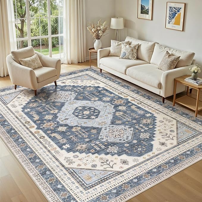 6x9 Washable Area Rug, Large Rugs - Image 9