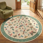Mushroom Insect 8ft Round Rug Washable Non-Slip Soft Ultra-Thin Large Boho - Image 5
