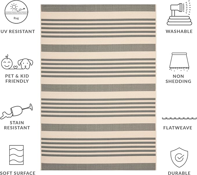 SAFAVIEH Washable Rug Outdoor Courtyard Collection - Image 10