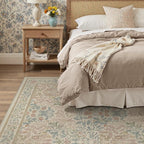 GENIMO 5x7 Washable Area Rug, Non-Slip Vintage Boho Floral Carpet, Soft - Image 4