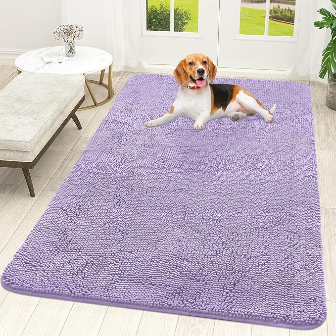 OLANLY Dog Door Mat for Muddy Paws 70x46, Absorbs Moisture and Dirt, Absorbent by OLANLY