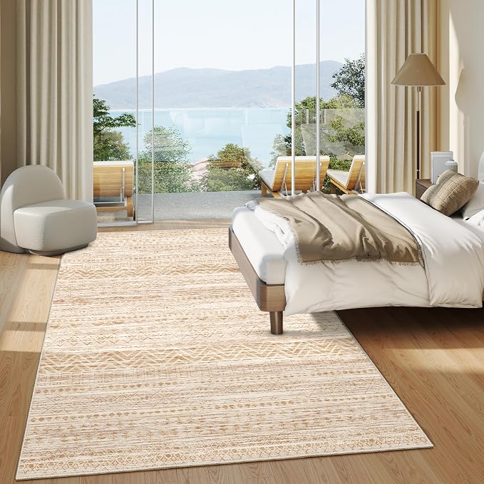 Miukiki 5x7 Area Rug for Living Room Moroccan Washable Rugs Non Slip Indoor - Image 9