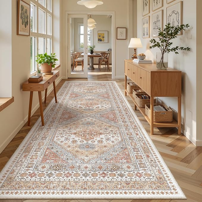 zesthome 4x12 Runner Rug for Hallway, Low-Pile Wide Runner for Entryway - Image 3