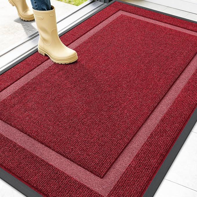 OLANLY Front Door Mat Indoor Outdoor Entrance, Waterproof All-Season, by OLANLY