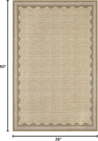 GarveeHome Scalloped 3x5 Rug Washable Non-Slip Low-Pile Indoor Rugs - Image 2