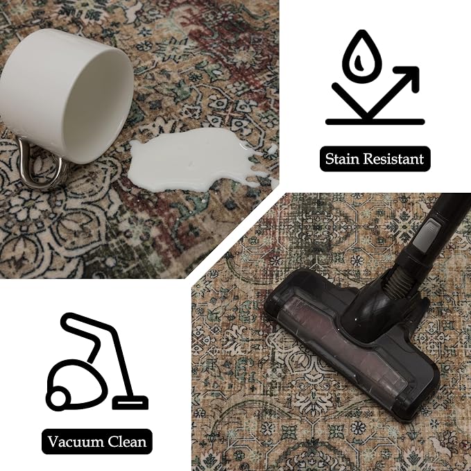 Ruaruarug Washable Area Rug Runner 2×6 - Image 4