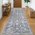 KILOCOCO Hallway Runner 3x10 Rug Runner Printed Vintage Floral Washable Kitchen by Kilococo