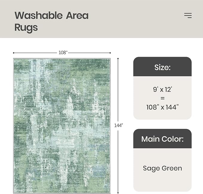 Valenrug Area Rugs 9x12 Living Room - Image 2