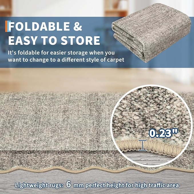 GarveeHome Scalloped Washable Runner Rug 2x8 Runner Modern Non Slip Kitchen - Image 6