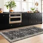 3x8 Hallway Runner Rug Washable Non-Slip – Boho Floral Soft Wide Carpet Runner - Image 4