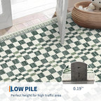 GarveeHome 2x6 Runner Rug for Bathroom Modern Abstract Checkered Carpet - Image 5