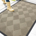 OLANLY Front Door Mat Outside Entrance 47x32, Heavy Duty Sturdy Natural Rubber by OLANLY