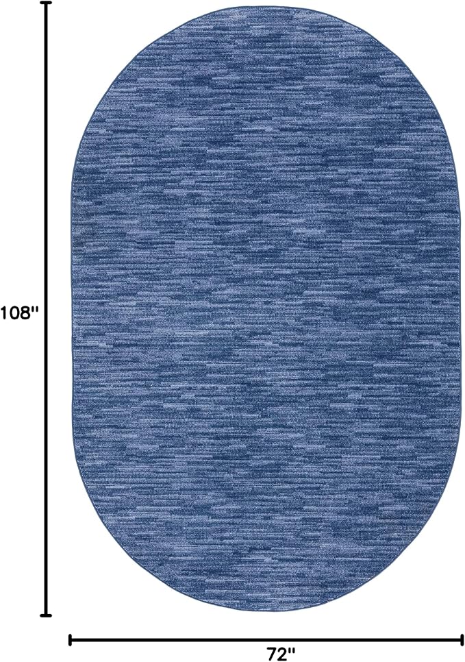 Nourison Home Nourison Essentials Navy Blue 6' x 9' Oval Area Rug - Image 2