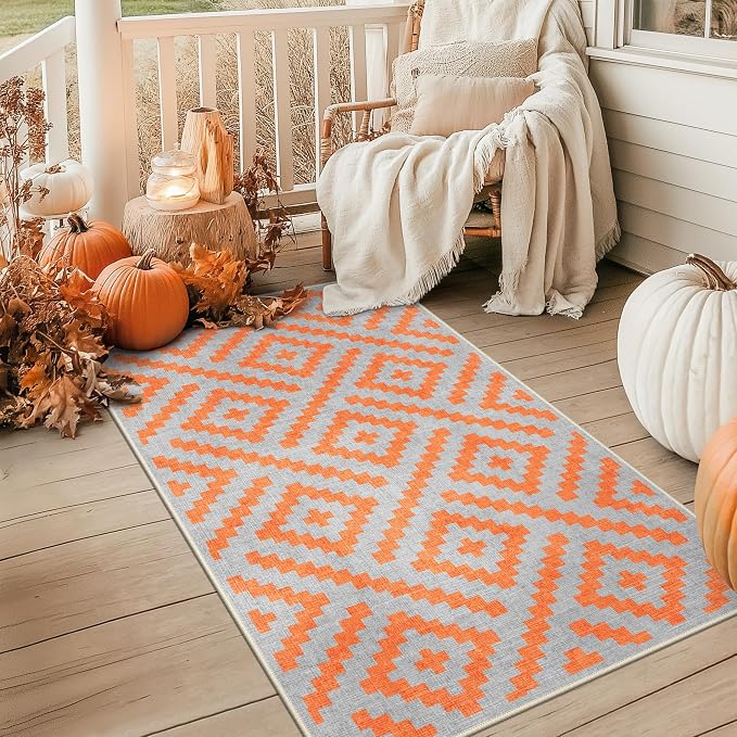 GENIMO Outdoor Rug for Patio Clearance, Waterproof Reversible Fall Doormat - Image 7