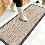 OLANLY Front Door Mat Outside Entrance 47x17, Heavy Duty Sturdy Natural Rubber by OLANLY