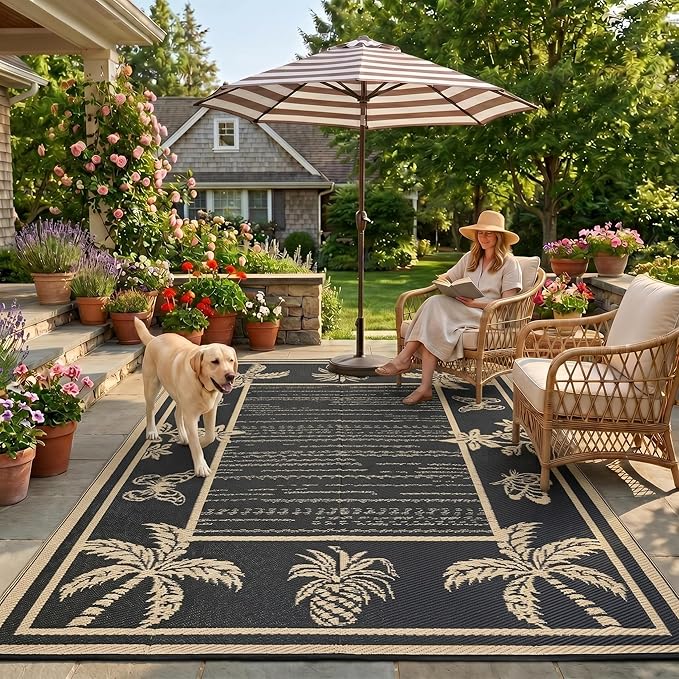 Garvee Outdoor Rug 5x8 Waterproof by Garvee