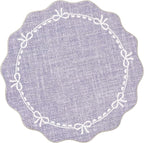 GarveeHome Scalloped Bow Rug for Living Room, 6ft Round Rugs Washable Solid - Image 4