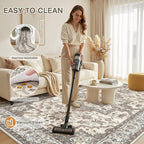 10x12 Area Rugs Living Room: Washable Vintage Rug Large Non-Slip Stain - Image 2