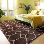 ONASAR 6x9 Area Rugs for Living Room Bedroom, Large Fluffy Brown and White - Image 5