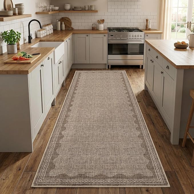 GarveeHome 2x6 Runner Rug for Hallway Washable Kitchen Rugs Non Slip Solid by GarveeHome