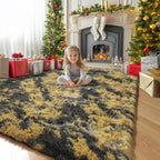 Amdrebio Black Gold Yellow Grey Rugs - Image 5