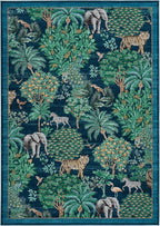 GarveeHome Jungle Animal Print Rug 4x6 Washable Area Rugs - Image 4