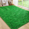 BENRON Green Fluffy Rugs for Living Room Bedroom 4x6, Soft Plush Fuzzy Shaggy by BENRON