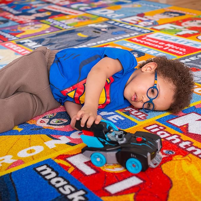 DC Super Friends Educational Kids Rug – ABC Alphabet, Emotions & Hero Traits - Image 4
